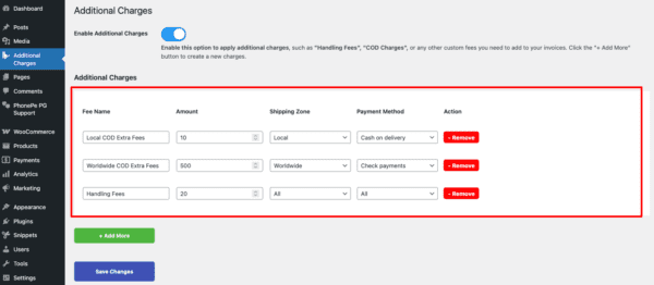 WooCommerce Additional Fees